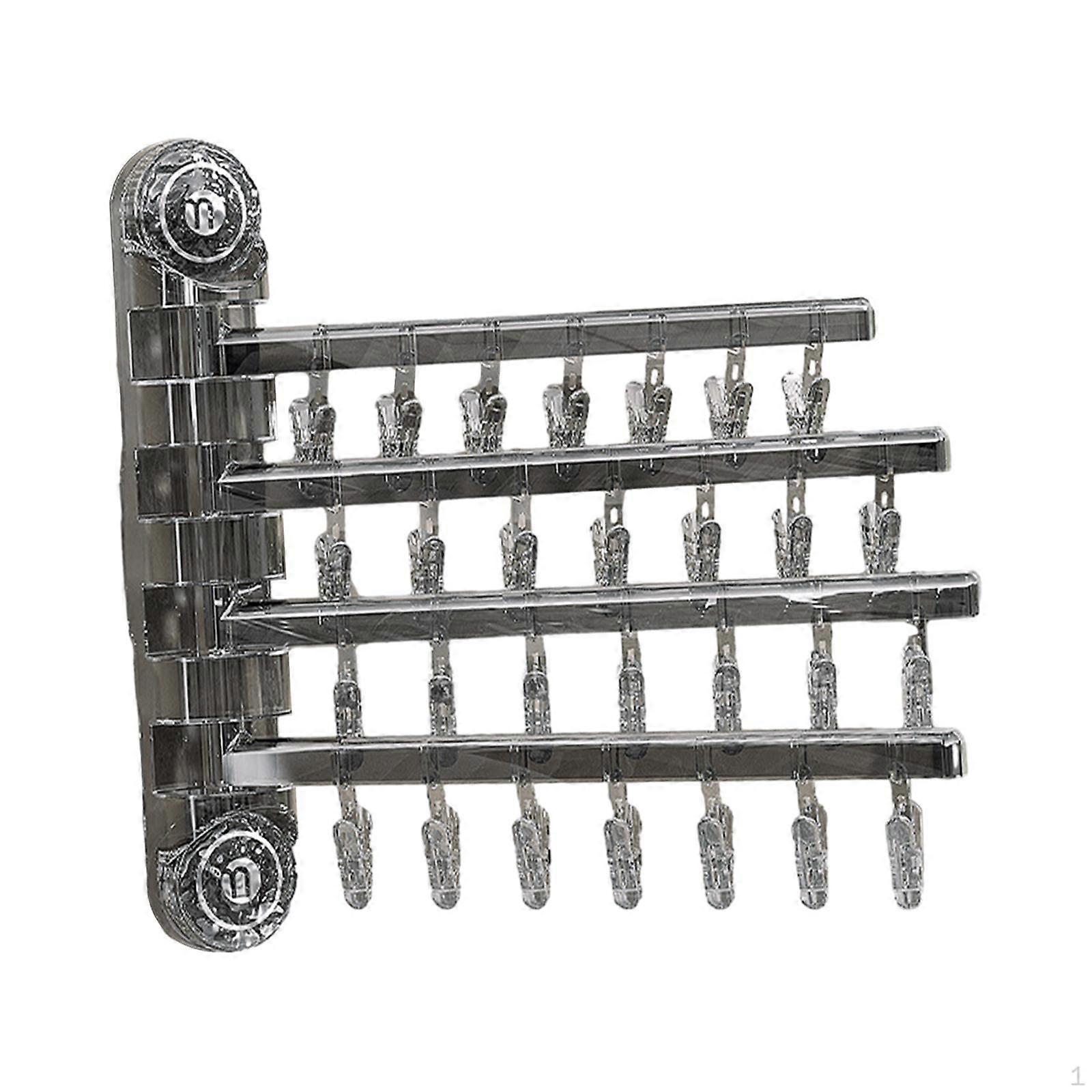 Clothes Drying Rack Wall Mounted Sock Hanger Bathroom Sturdy Garment Foldable Laundry