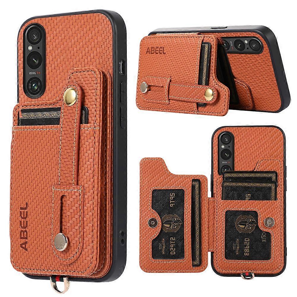 ABEEL Kohlefaser RFID Kartenhalter Handyhülle