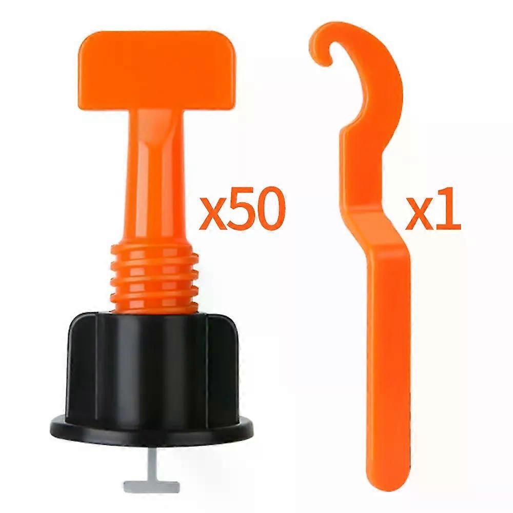 51Pcs Ceramic Tile Leveling System Clips Floor Tile Leveling Spacers Porcelain Leveler For Tile Laying Wall Fixing Construction