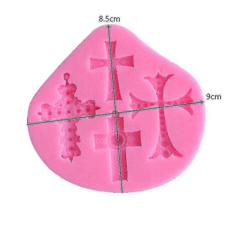 Miniowl-新しいクロスシェイプシリコンモールド-クロスシェイプケーキがモールドを飾る-1個