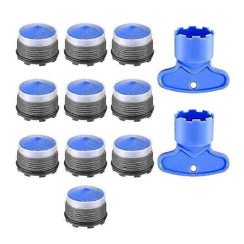 10PCS Faucet Aerator Replacement for Sink Faucet Flow Restrictor, Kitchen Bathroom Cache Aerators with 2Pcs Removal Tool