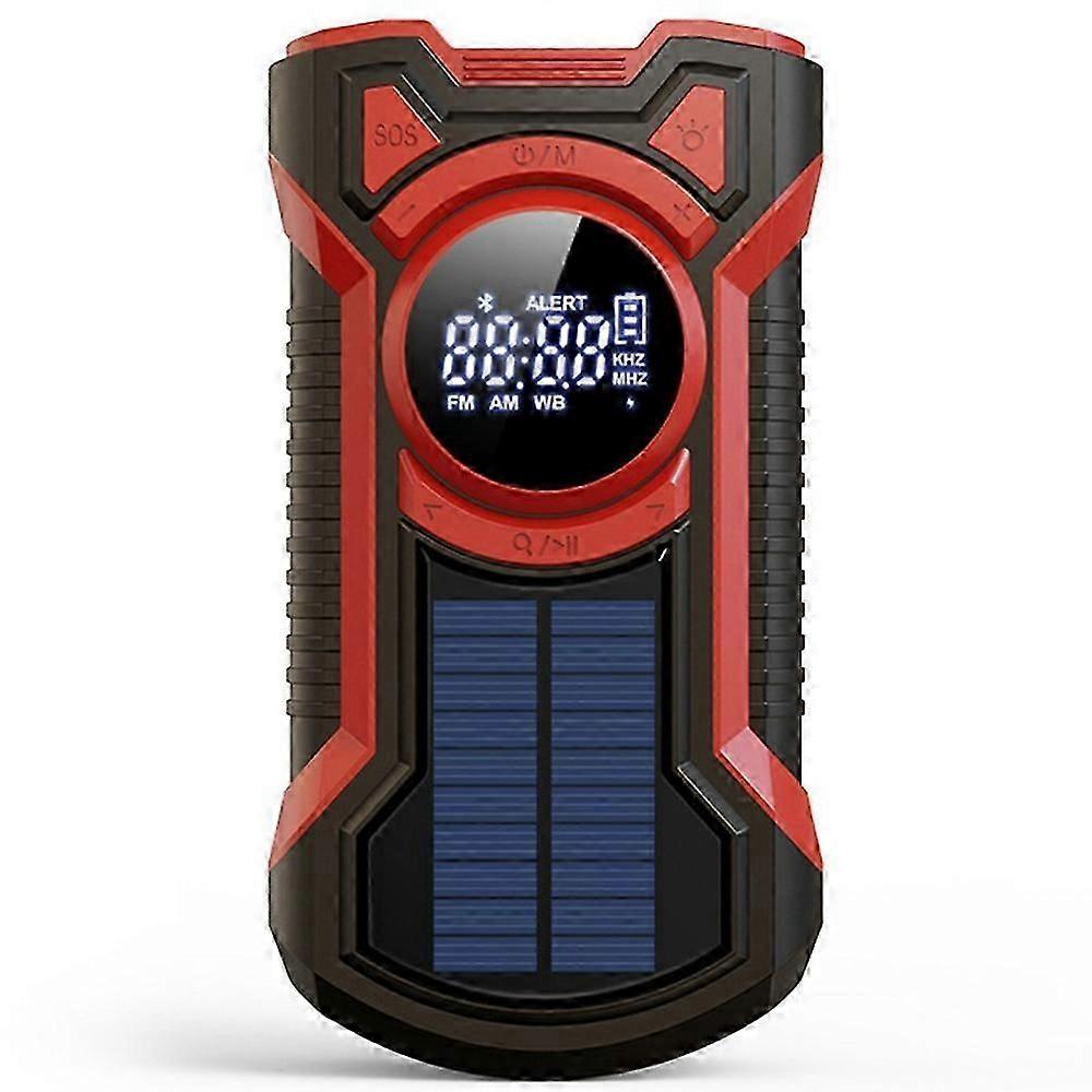 Em03 Emergency Solar Powered Radio Hand Crank Am Fm Wb Bluetooth Receiver With Led Flashlight - Oran