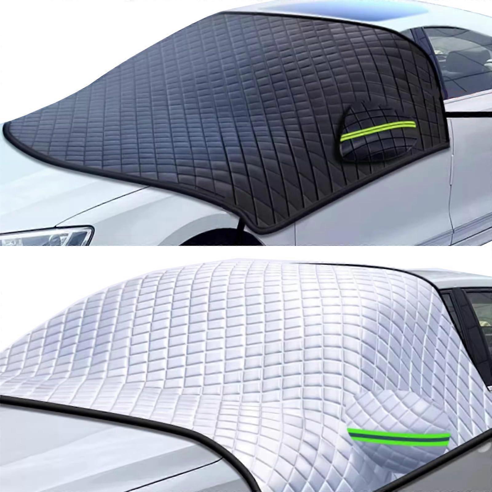 Car Windshield Snow Cover All Weather Double Sided Design for Frost,Fog,Ice Removal