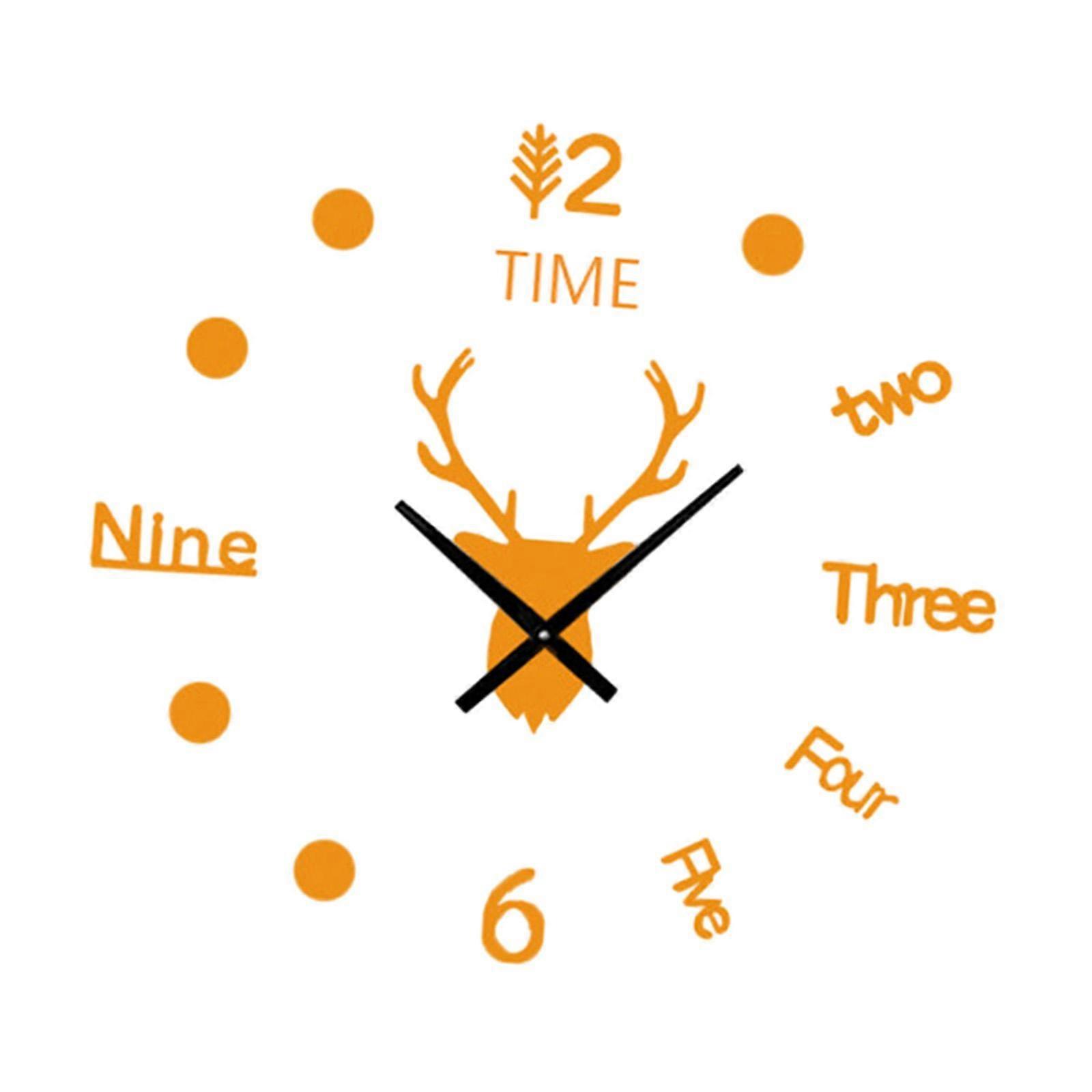 Acrylic Wall Clock Sticker Silent Non Ticking Minimalist Decorative Clock,DIY