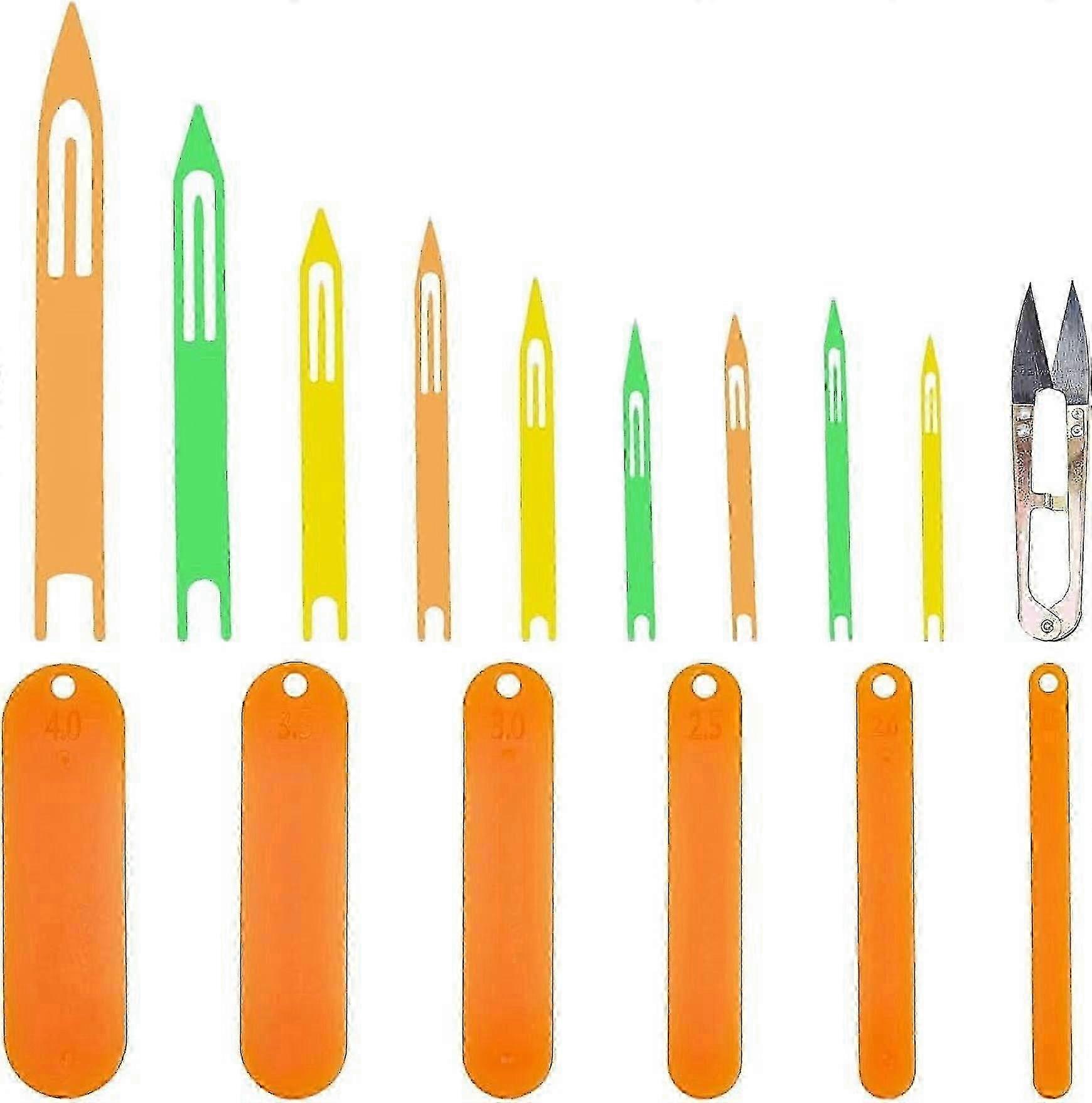 Fishing Netting Needle Repair Kits Including Plastic Netting Needle Shuttles Sharp Steel Transparent Fishing Thread Nylon Wire Mending Fishing Net Too