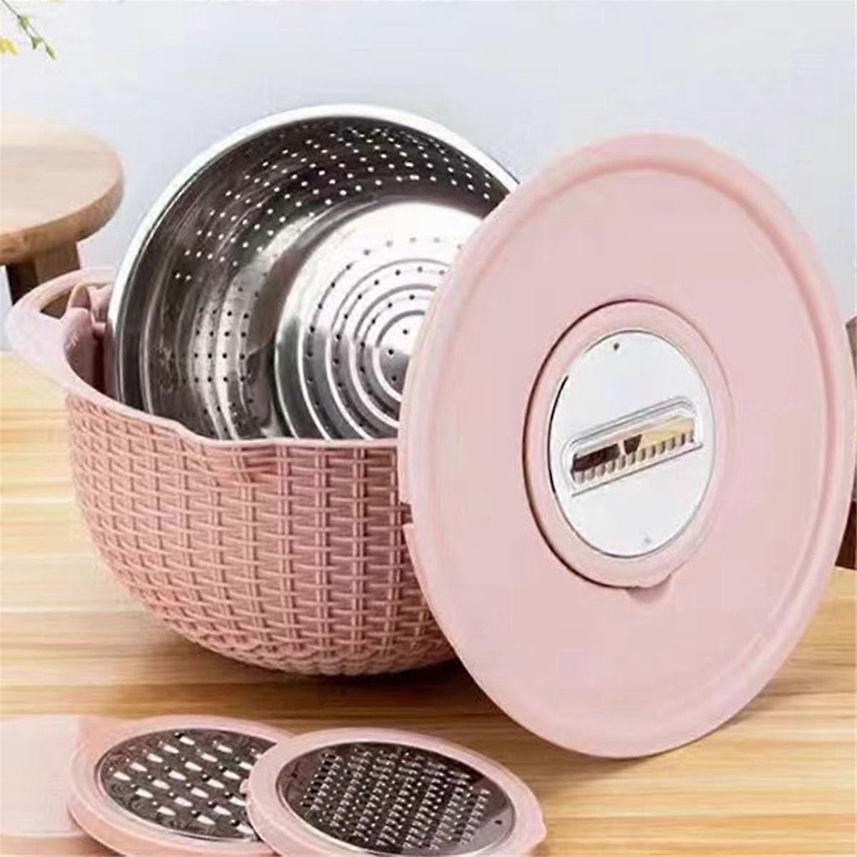 Food Strainers and Colanders Pasta Strainer Rice Strainer,Pink