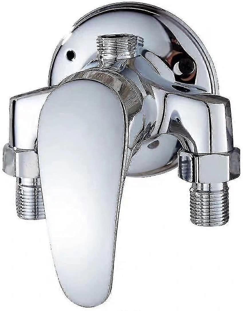 シャワーミキサータップ 浴室用蛇口 壁掛け式 シングルレバー 真鍮シャワーミキサー 浴室用 冷水・温水 クローム