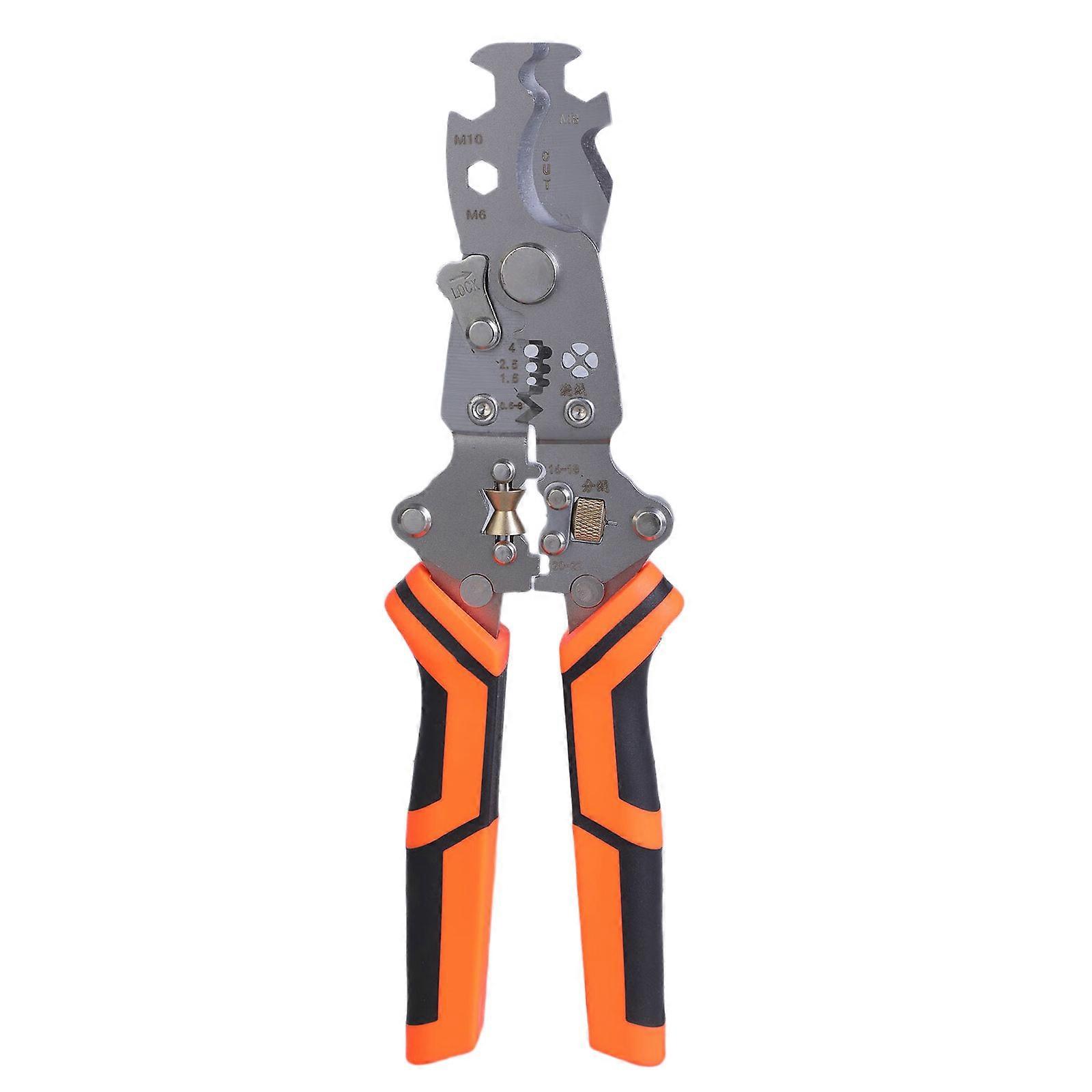 Crimper Cable Cutter Adjustable Automatic Wire Stripper Multifunctional Stripping Crimping Pliers Terminal Hand Tool