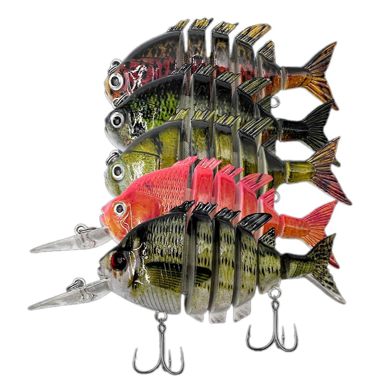 5Pcs Multi Jointed Swimbait Slow Sinking Segmented Bass Fishing Lures Simulation Fish Tilapia Baits Artificial Lures