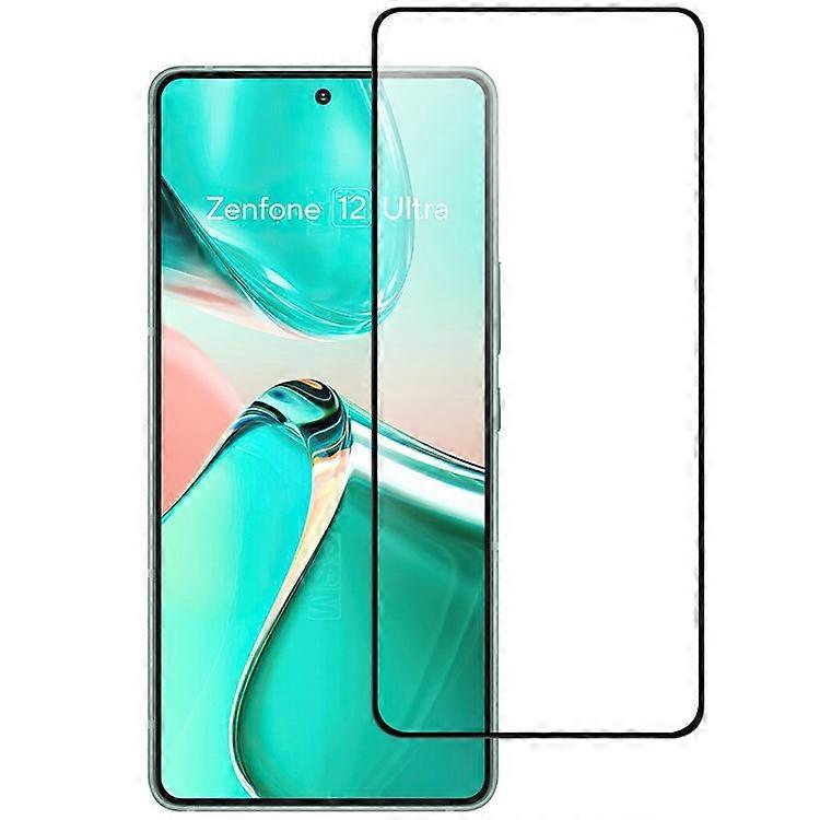 Asus Zenfone 12 Ultra 5G AGCガラススクリーンプロテクターフルグルーブラックエッジスクリーンフィルムに対応