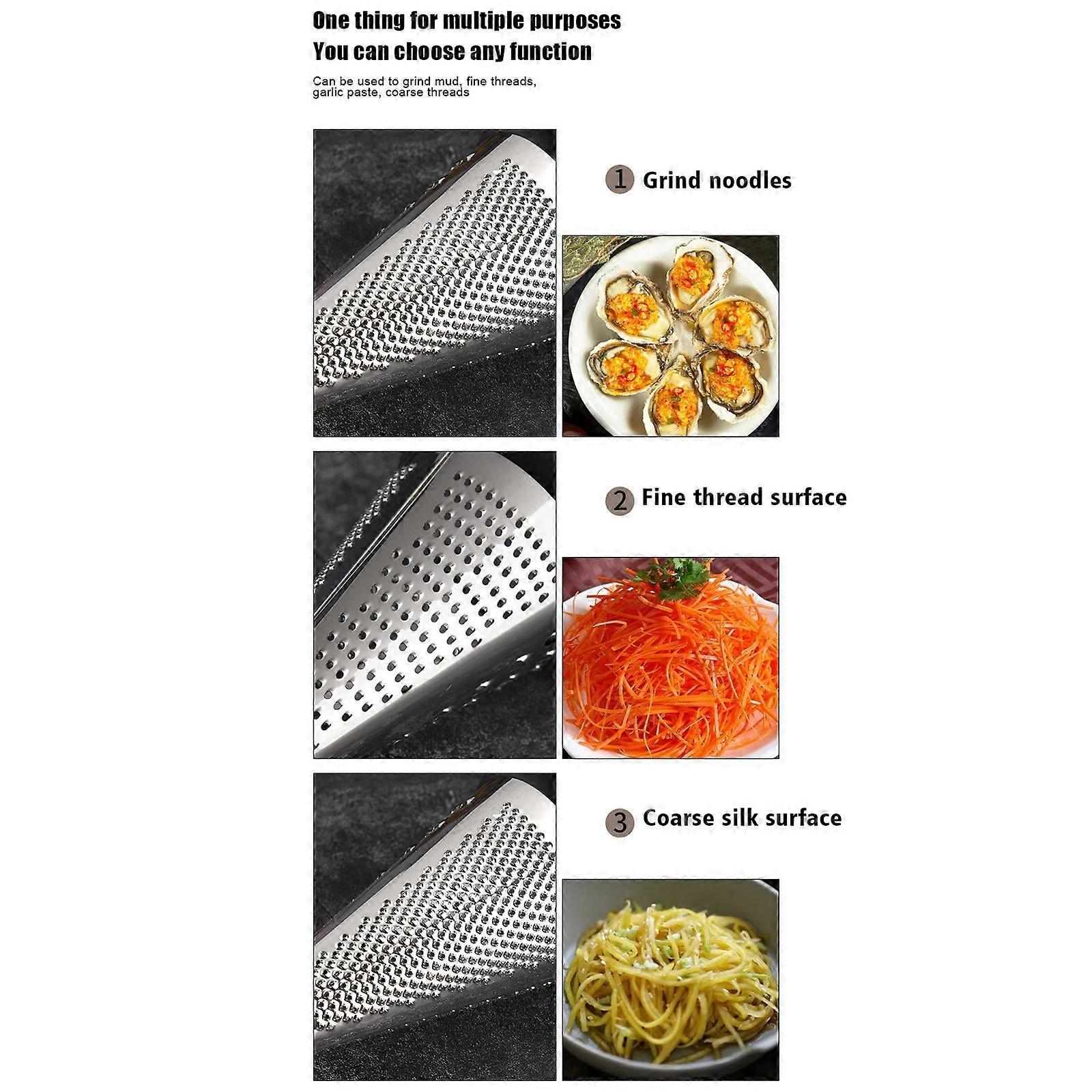 Three Planer Multifunctional Melon  Garlic Grater Kitchen Conical Melon  Home Stainless Grater