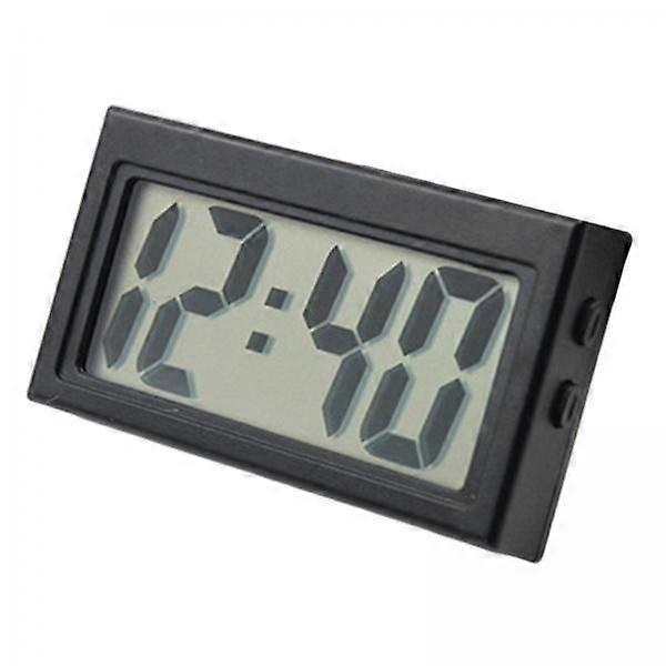 2x Mini Car Clock Stick-on LCD Large-Screen Time Date Display Car Dashboard