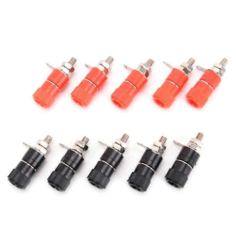 10Pcs 4mm Binding Post Speaker Terminal Banana Plug Socket Jack Connectors