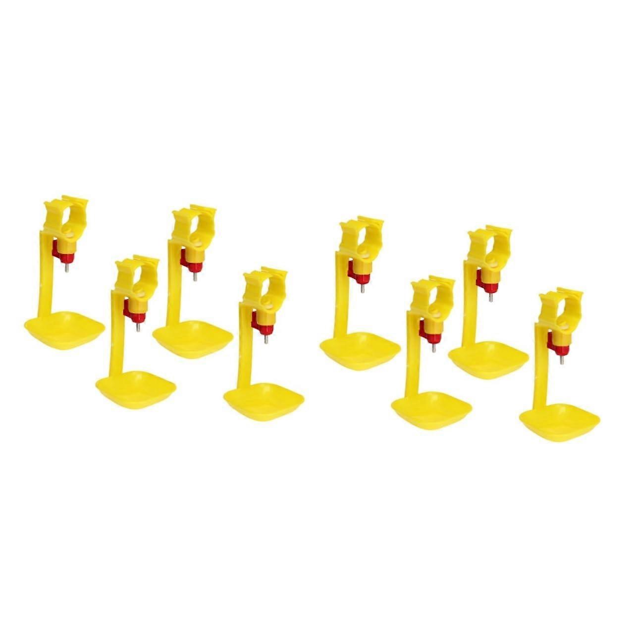 8 STK Automatic Chicken Waterer System for Poultry - Durable Chick Drinking Fountain with Adjustable Height and Easy Fill Design