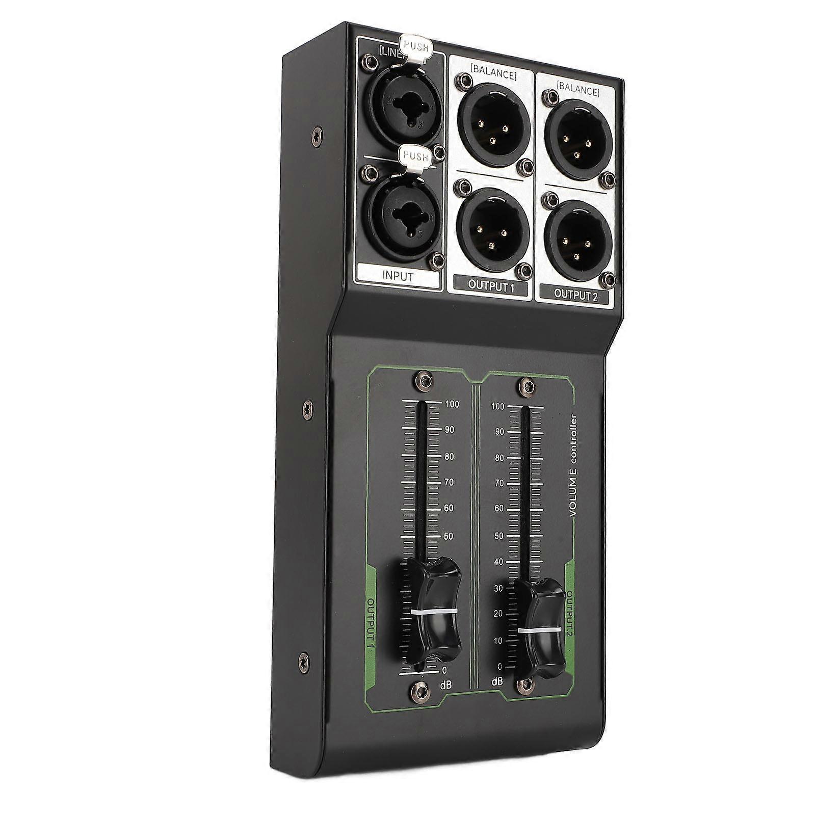 All Metal Passive Volume Controller - 1 In 2 Out, Accurate Stereo for Studio & Home