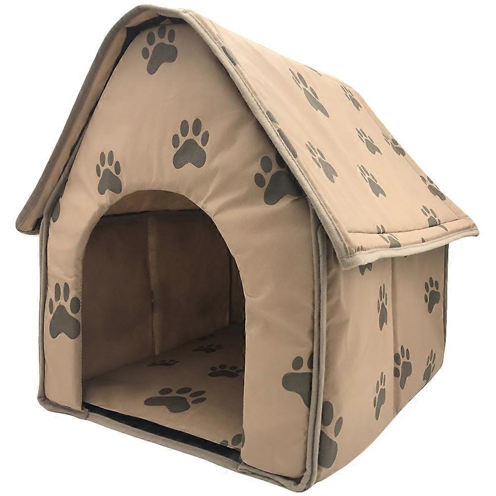 Portable Folding Pet Tent House with Cushion – Durable, Breathable Dog Bed Pad for Indoor Floor Use, Cozy and Easy to Clean Shelter for Dogs and Cats