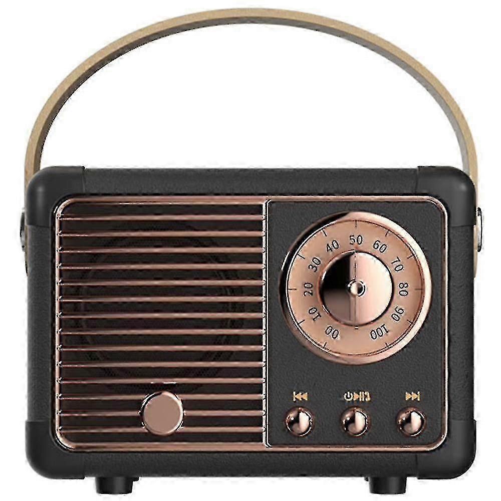 Portable Retro Bluetooth Speaker with FM Radio and Clear Sound Vintage Wireless o Device