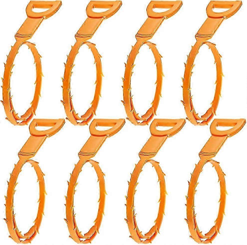 8-Pack Orange Drain Cleaner for Hair Clogs
