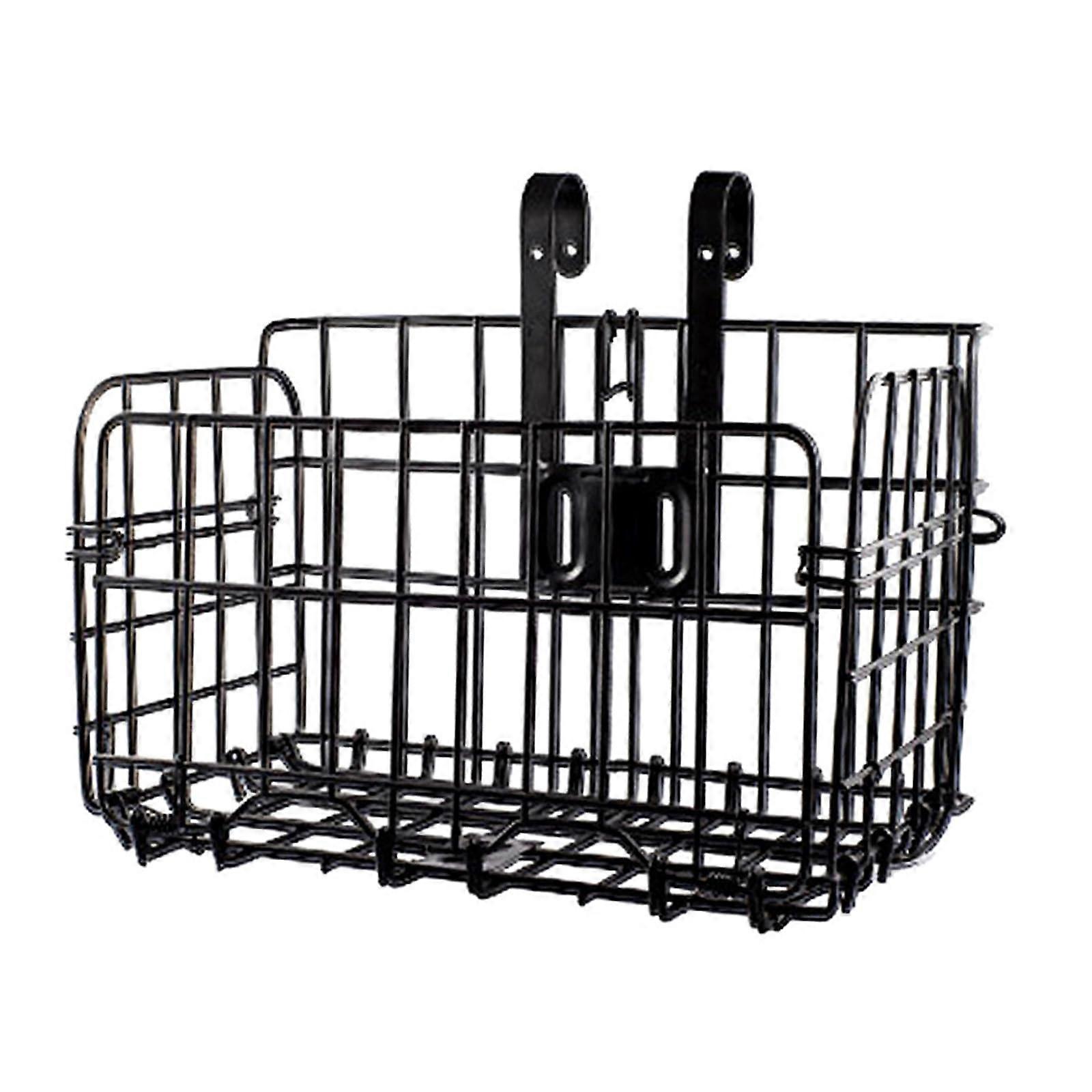 Front Rear Folding Hanging Basket For Mountain Bike, Folding Storage Replacement, Detachable Bike Storage Solution