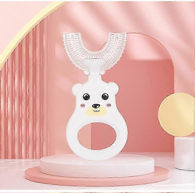 2-12 Years Kid Toothbrush Teeth Silicone U-shaped Brushing white