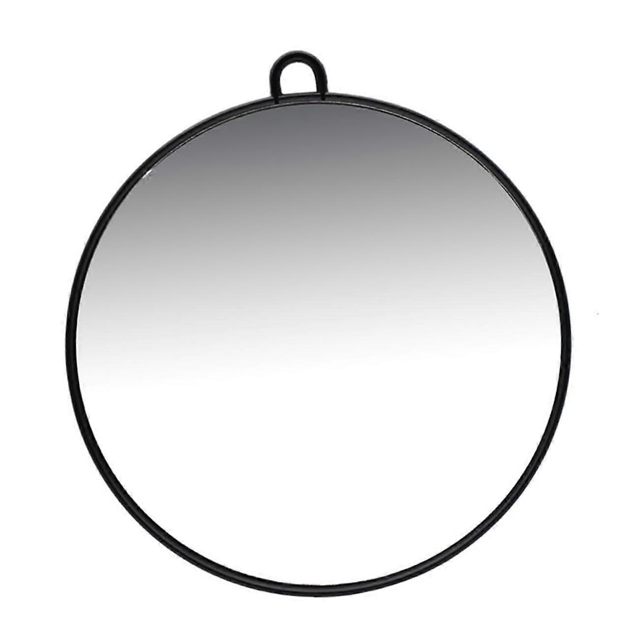 Rear View Hairdressing Mirror Hand-Held Round Makeup Mirror Compact Portable Design for Home Use and Travel