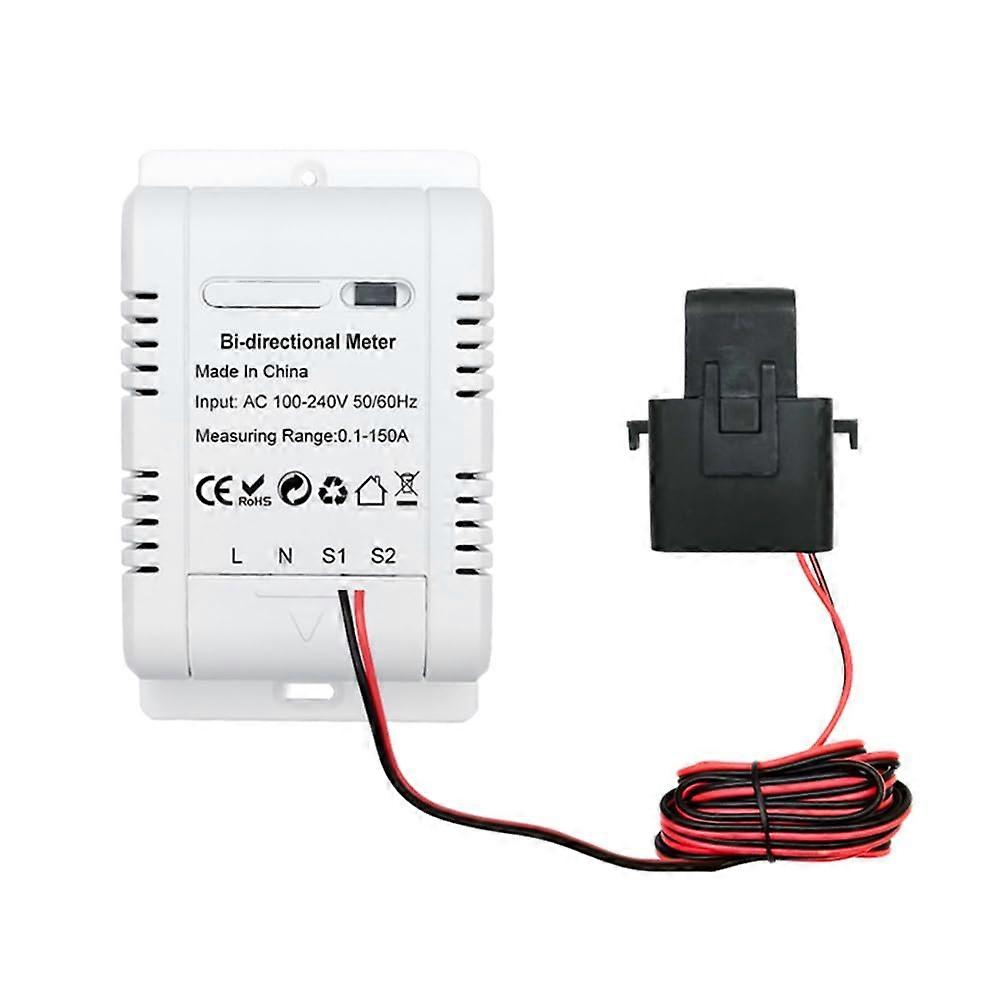 Tuya Smart Bi Directional WiFi Energy Meter 150A Clamping Current Sensor Transformer Solar PV TwoWay Power Monitor 100240 Pack of 1