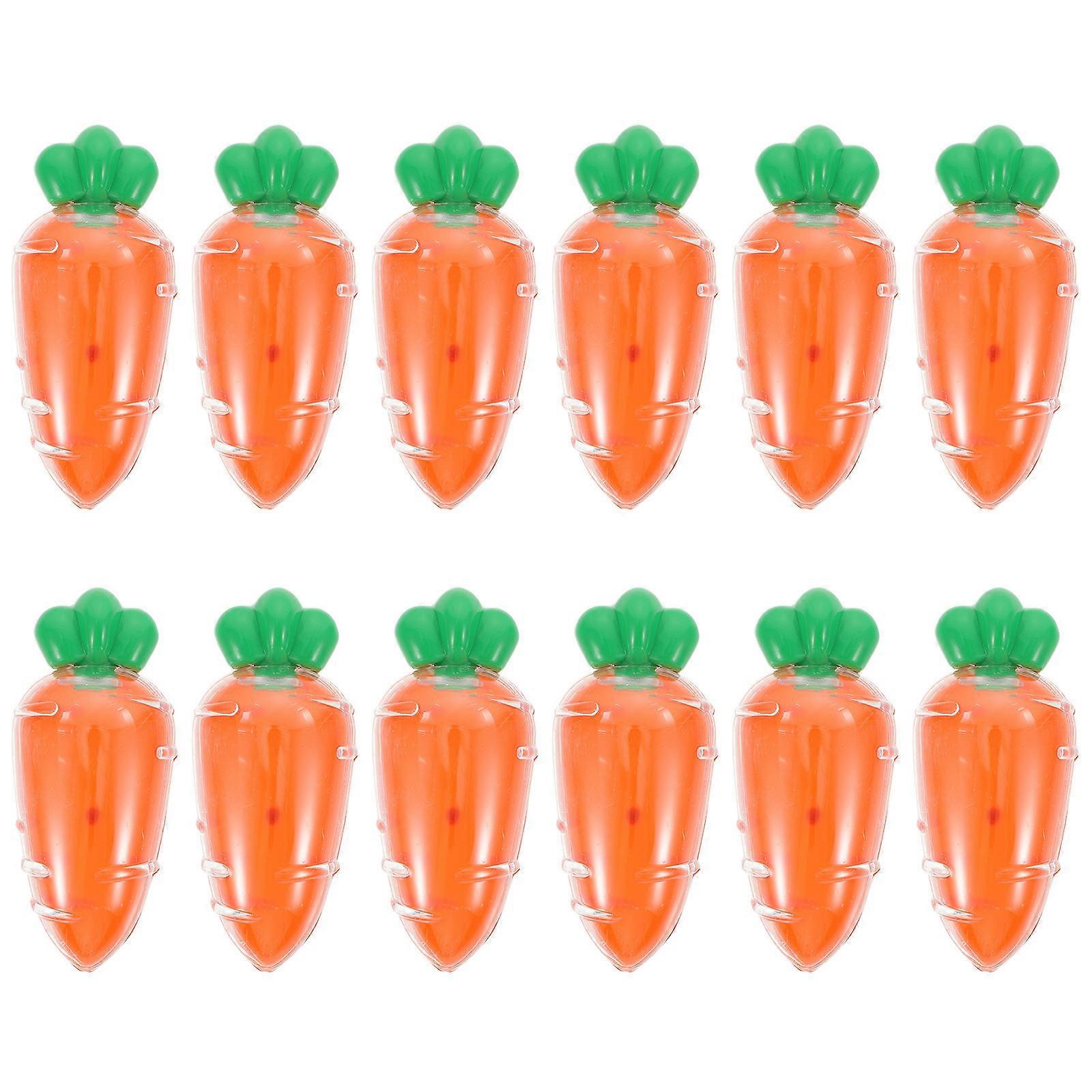 Carrot Shaped Candy Boxes Plastic Containers Easter Home Decoration 12Pcs