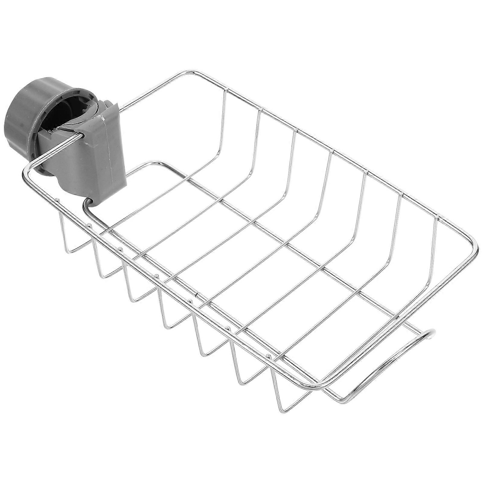 Multipurpose Sink Rack Dish Sponge Organizer Scratch Resistant ABS Material 1Set