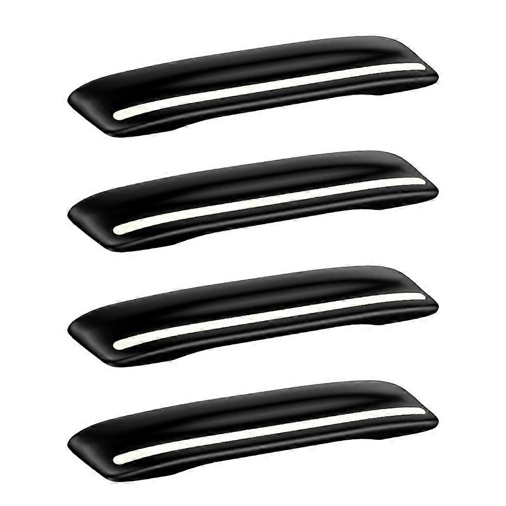 Car Side Door Protector Anti-Collision Strip Simple Design Black 9.50X1.50X1.00CM 4Pcs
