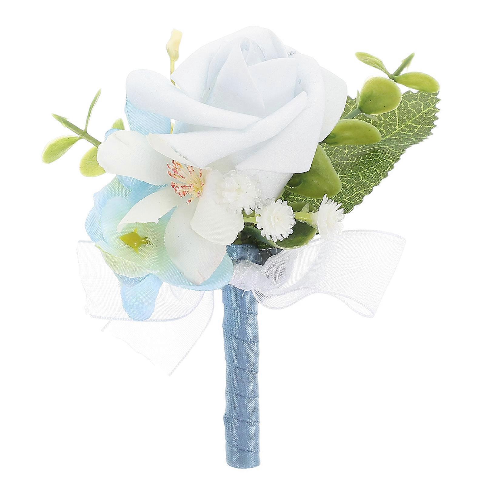 Elegant Durable Wedding Rose Brooch for Men Boutonniere Lapel Pin Groomsmen Party Accessory, Fade Resistant Design