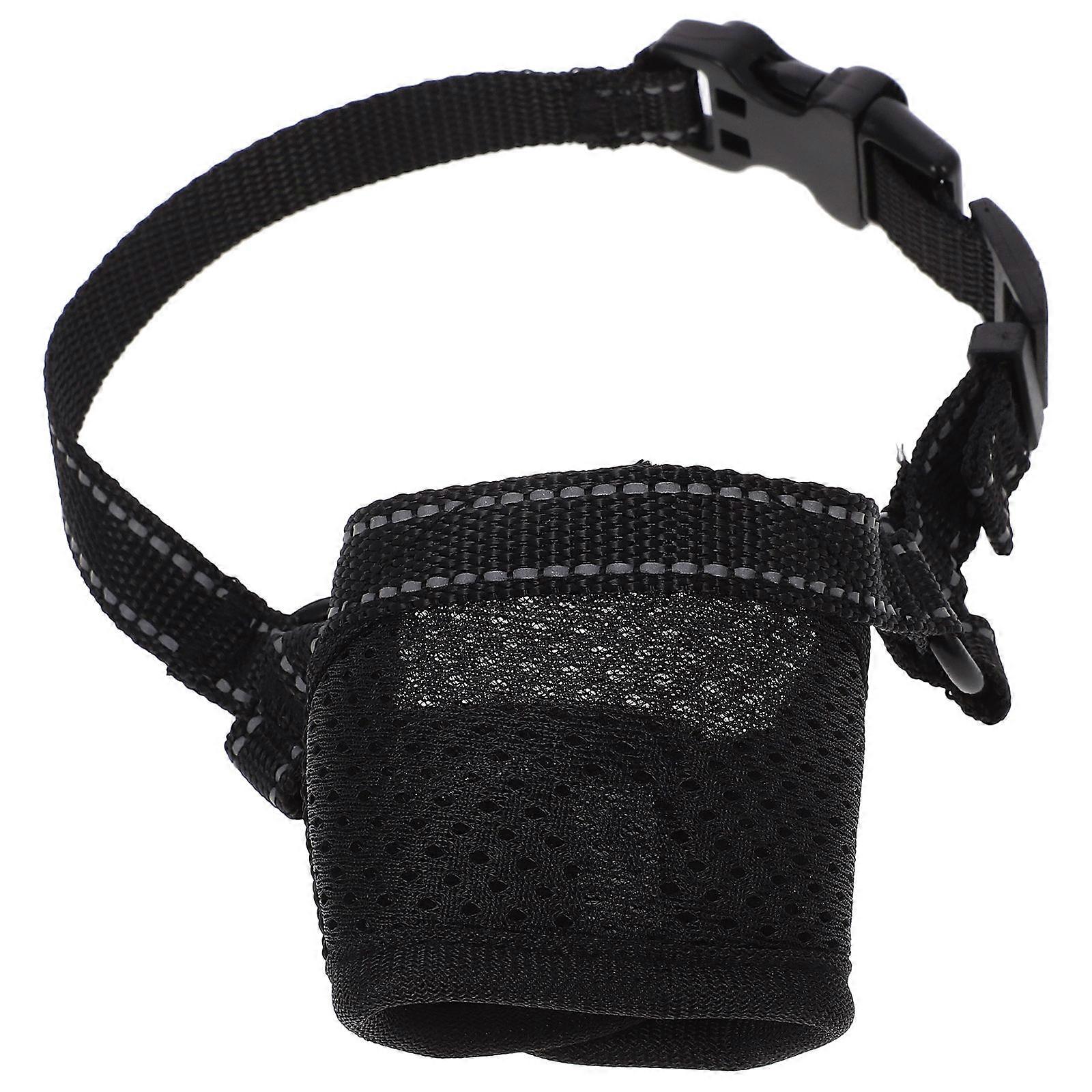 Walking Doggy Mask Anti-Biting Dog Muzzle Breathable Black 19.00X13.50X0.40CM 1Set