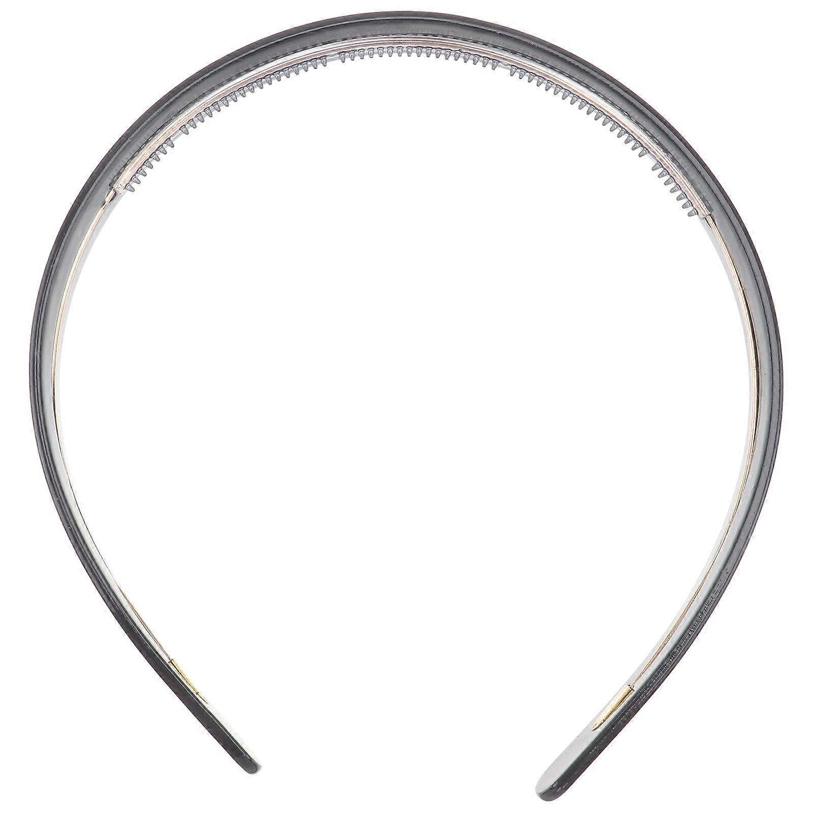 Black Plastic Nonslip Hairband with Pattern Great for Decor and Daily Use