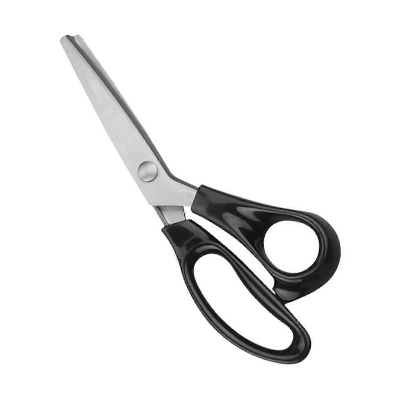 Pinking Shears Sawtooth Scissors For Fabric Edges Tailor Scissors 1-Piece Black