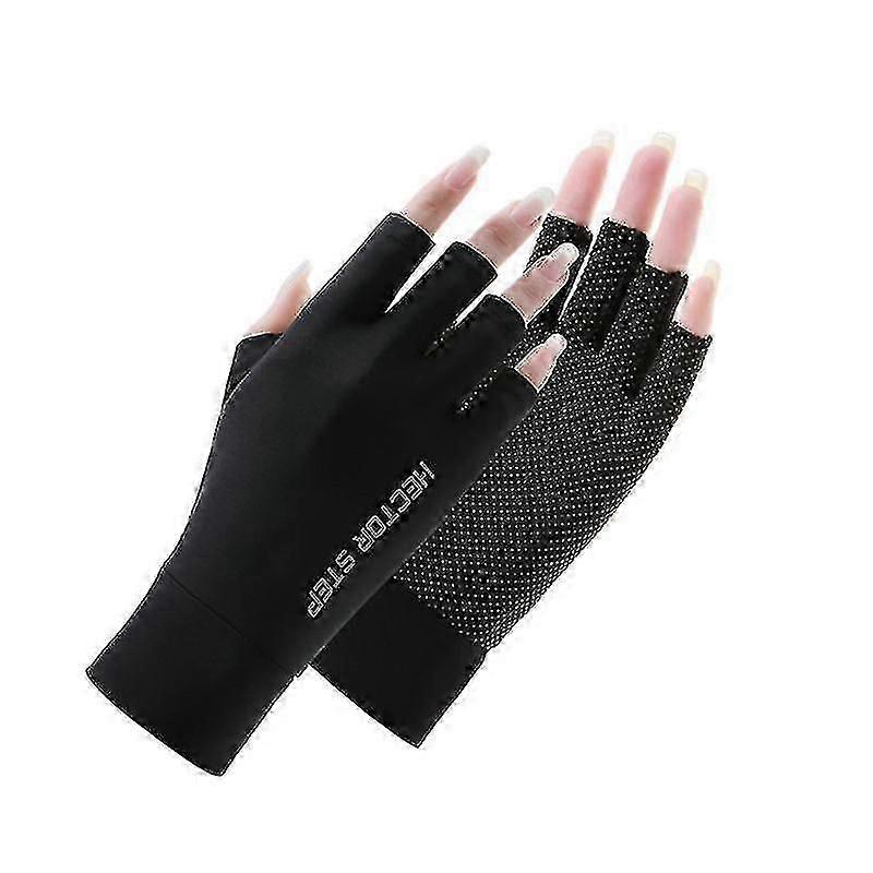 UPF 50+ 女性のための紫外線保護の手カバーのための指のない太陽の手袋 釣り, 運転, サイクリング, ハイキング