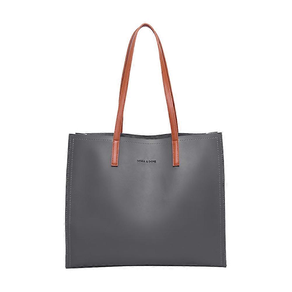 حقيبة أزياء حقيبة كتف للنساء بوليستر قطن مادة رمادي اللون شاطئ حفلة تخزين 1 مجموعة