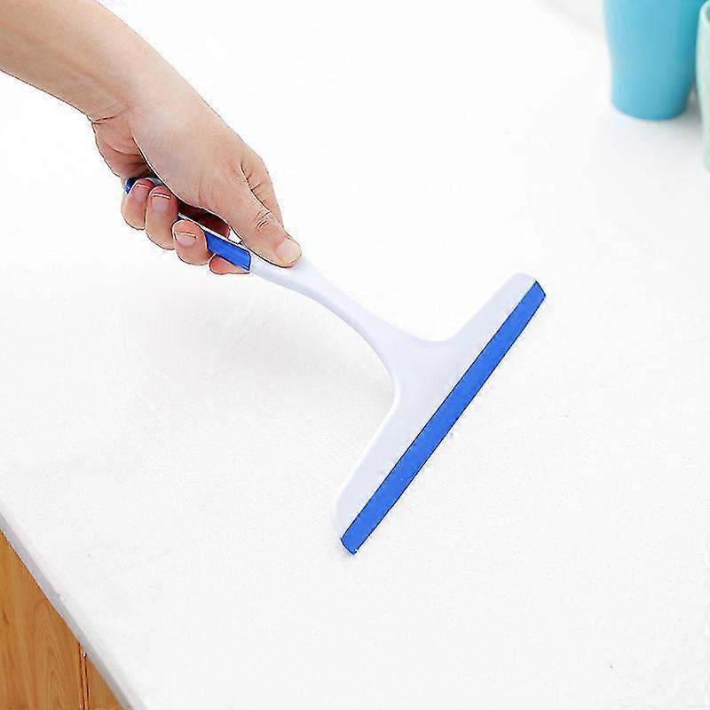 Shower Glass Squeegee Household Water Cleaning Squeegee For Bathroom Window (Blue)