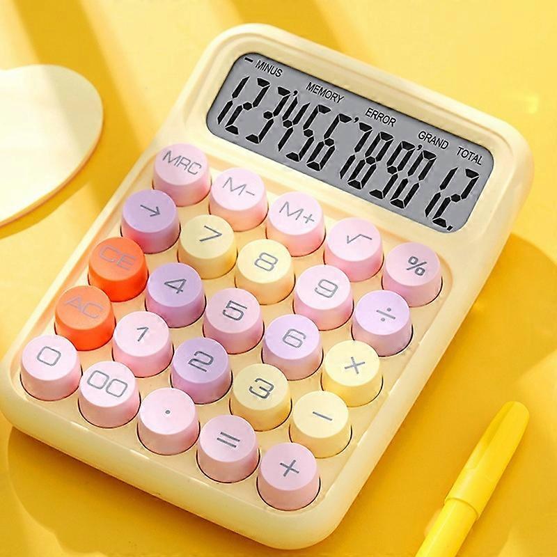 12-Bit Dopamine Flex Keyboard Calculator Colorful Button Yellow