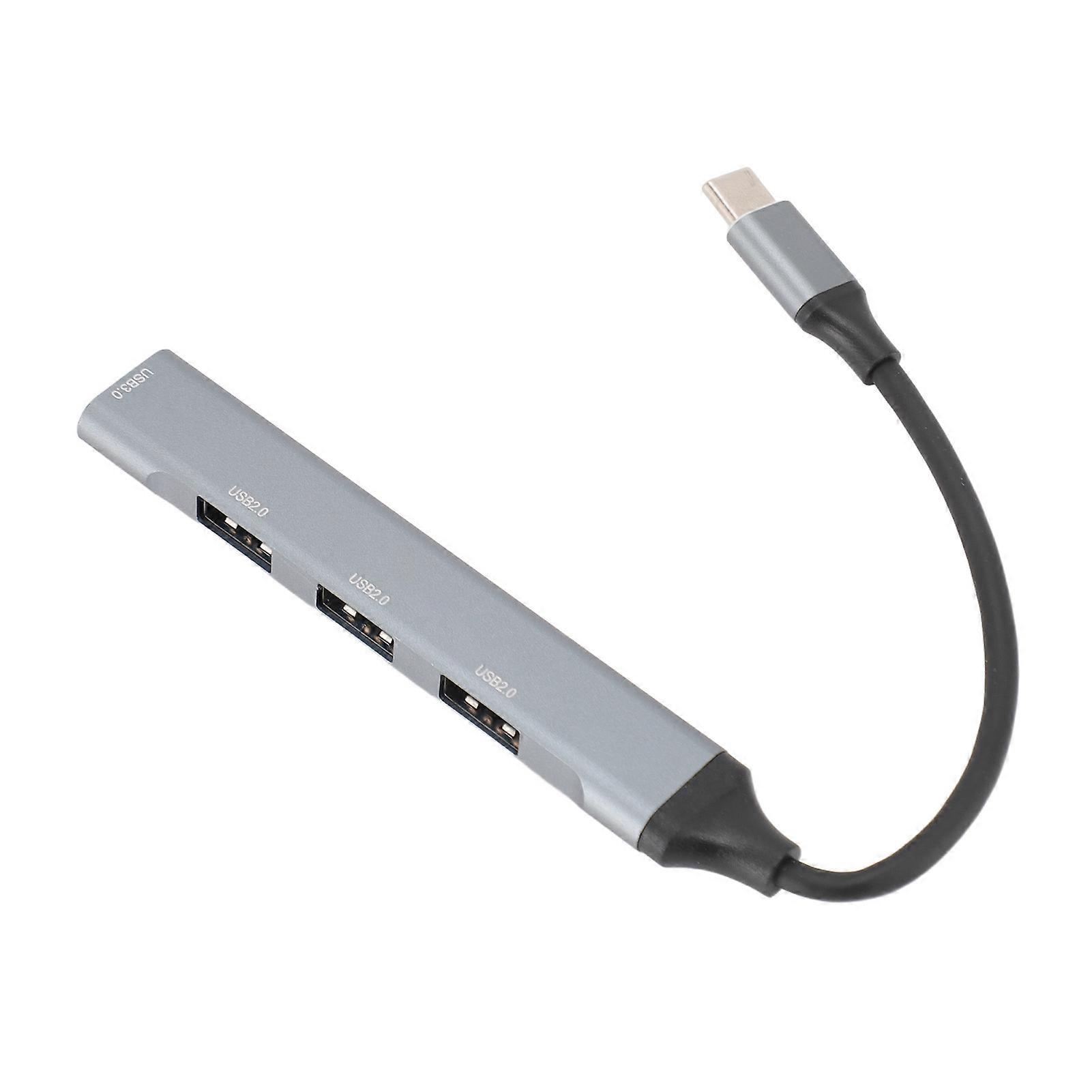 4 Port USB Hub 5Gbps High Speed Data Transfer Aluminum Alloy USB C to 3 USB 2.0 1 USB 3.0