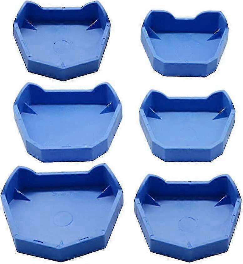 歯科技工所モデル歯科モデルベースデンタルベースフォーマーキットデンタルインプレッショントレイシリコーンフォーマーモールドトレイブルー6個