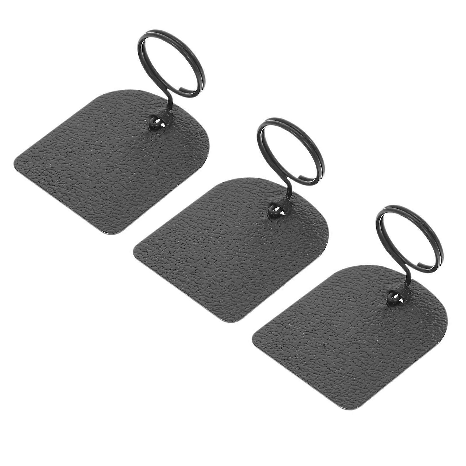 3pcs Black Metal Price Tag Holders Rust Resistant Clamp Clips for Supermarket Retail Display Label Stands for Shop Shelves Price Menu Cards