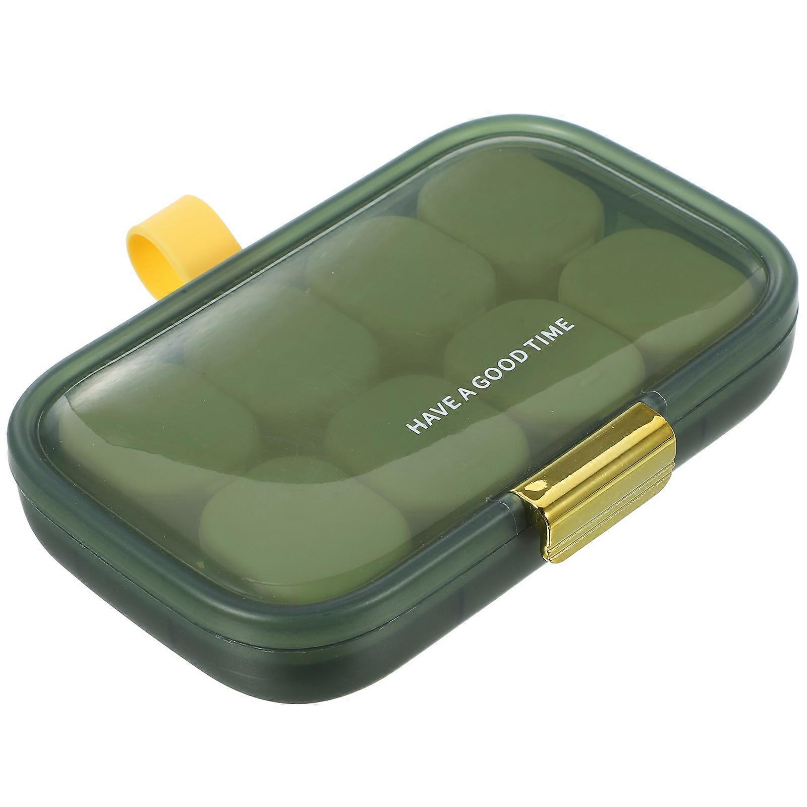 Medication Box Small Container For Medicines Medicine Case Rectangular Shape 13x8.7x2.5cm Portable 1Pcs