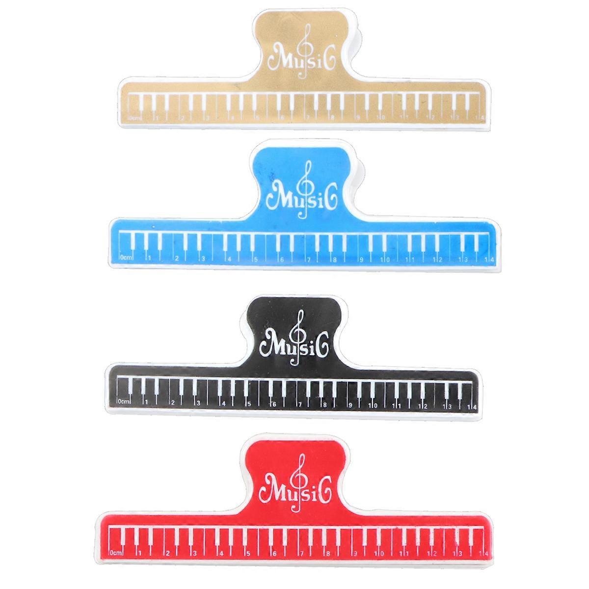 Piano Music Holder Book Clip Page Holder For Reading And Music Practice Red Rectangle Durable 4Pcs