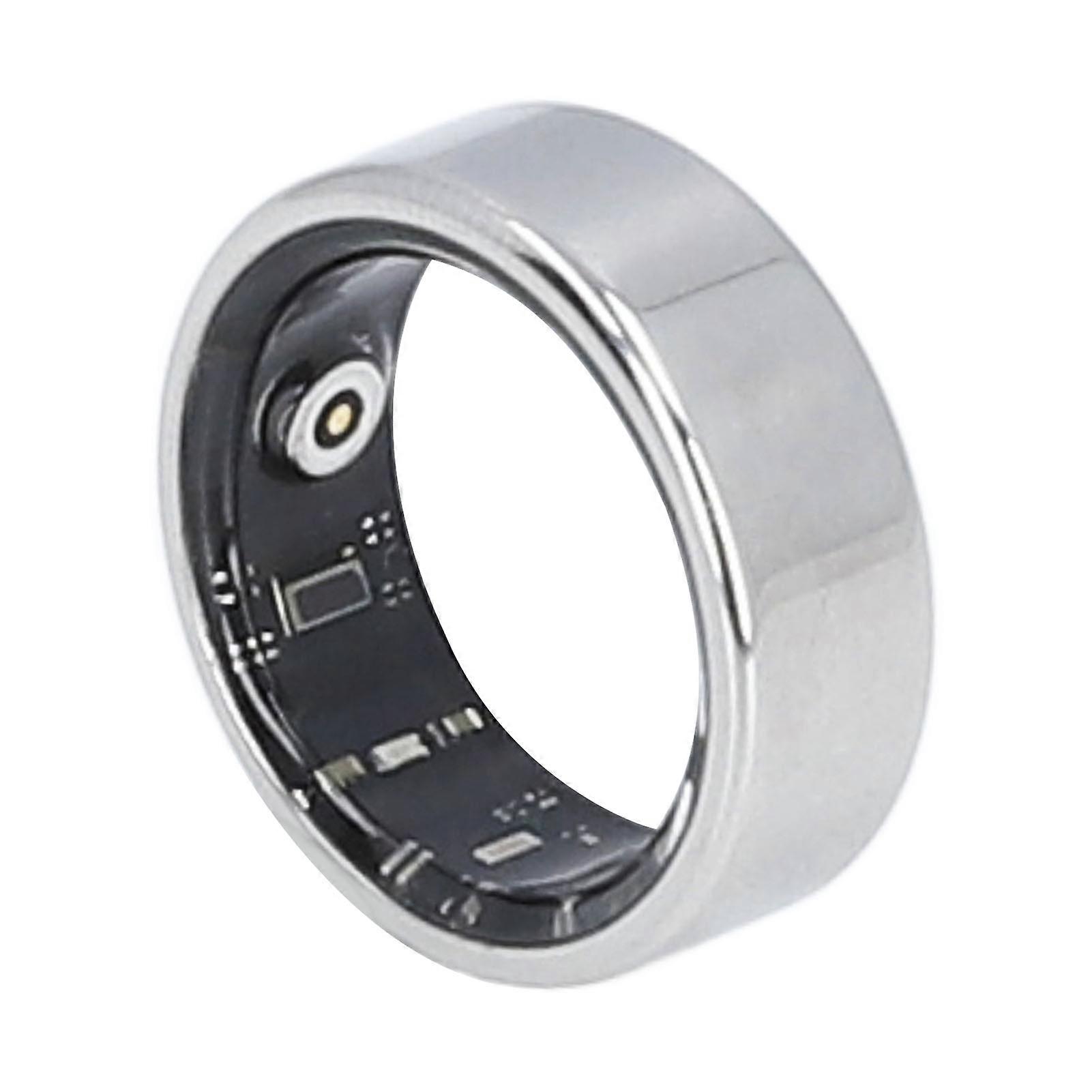 Smart Ring Pedometer Sleep Tracker IP68 Waterproof 22.3mm Silver