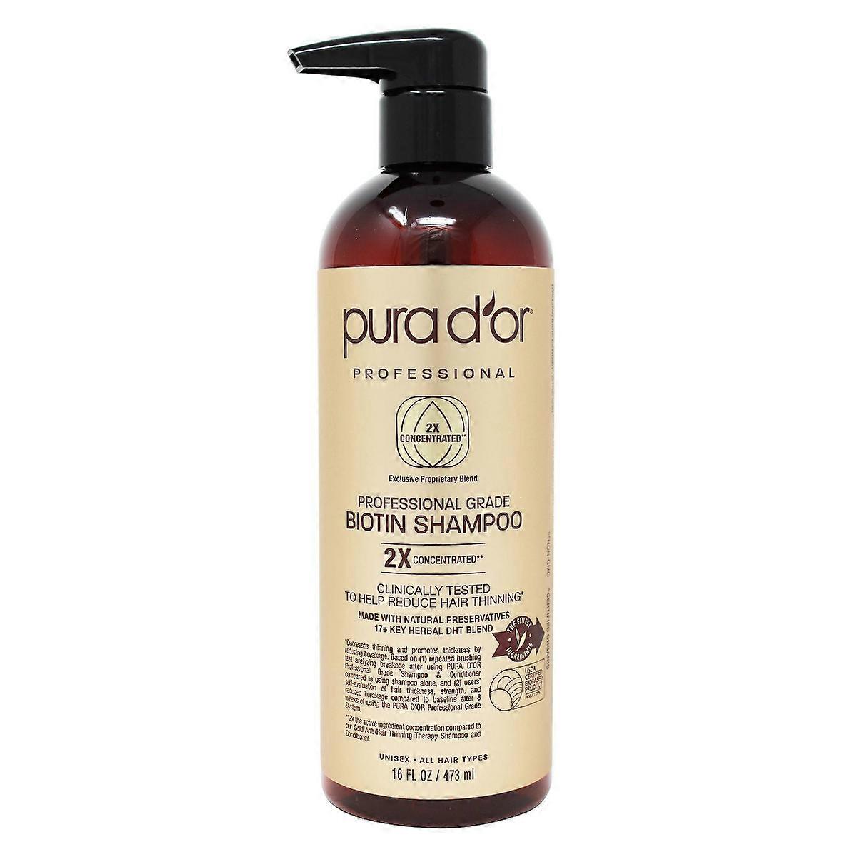 Pura D'or 专业级生物素洗发水，16 Fl Oz