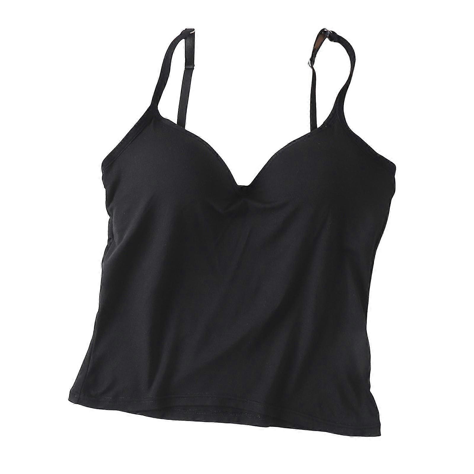 Women's Built-in Bra Tank Top Adjustable Spaghetti Strap for Party