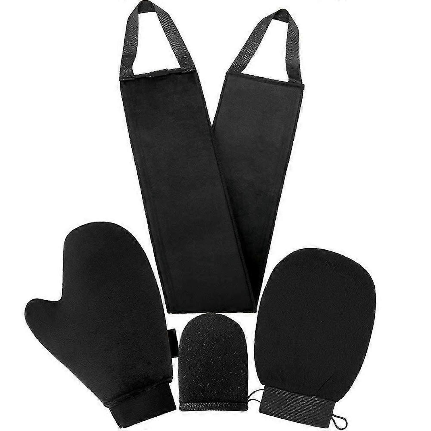 Self Tanning Mitt Applicator Kit, 4 in 1 Self Applicator Set with Exfoliating Glove,Tan Mitt Applicator, Tanning Back Lotion Applicators for Your Back