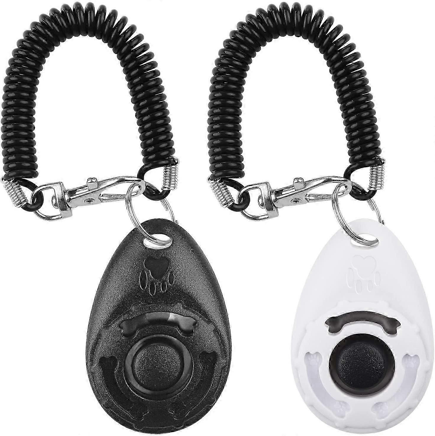 2-Pack Dog Training Clickers with Wrist Straps (Multi-Colour)