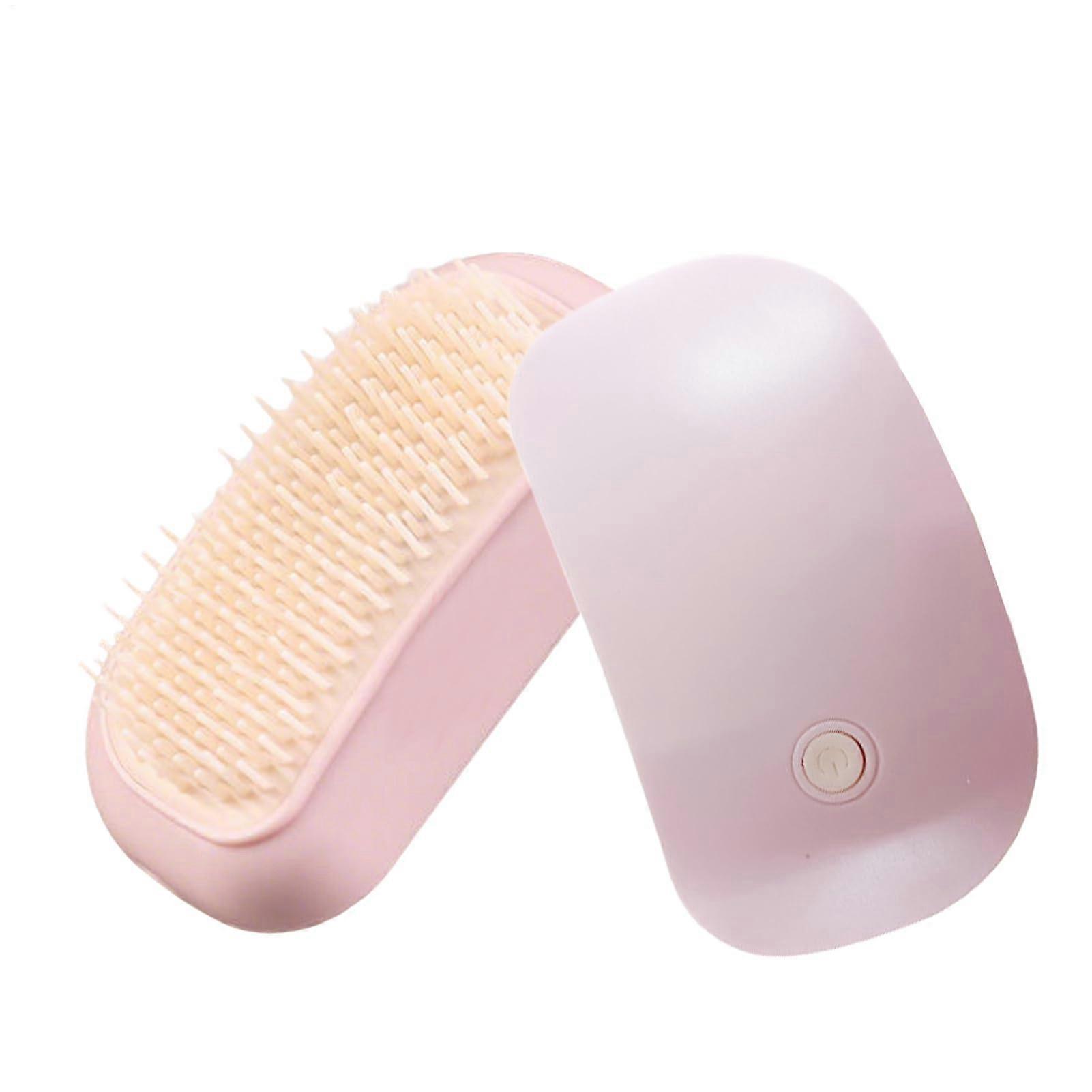 Electric Scalp Massager, Handheld Vibrating Head Scratcher, ABS+PP Material, Light Pink, Promotes Muscle Relaxation and Headache Relief