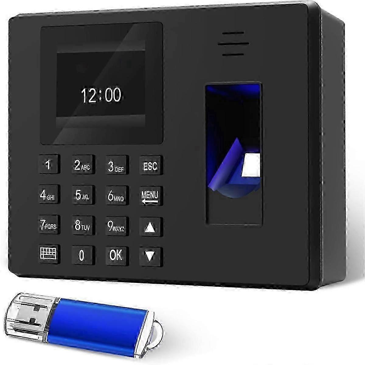 Fingerprint Clock with Finger Scanning and PIN Entry, No Monthly Fees Required