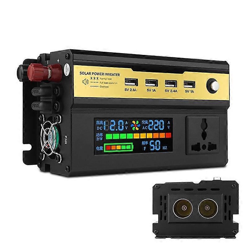 【New】 8896 500W Car Smart Multi-functional Digital Display Inverter, Specification:12V